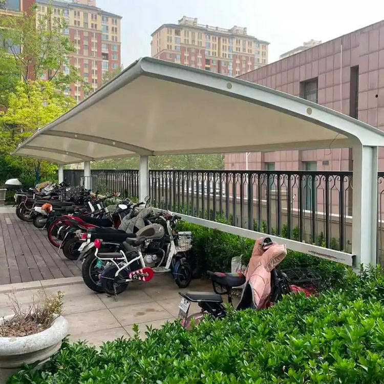 连山膜结构电动车棚